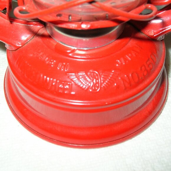 Vintage Wingedwheel No. 350 Red Kerosene Oil Lantern  7.5"T NEW F - Picture 7 of 7